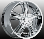 chrome rims, custom rims Banshee 509